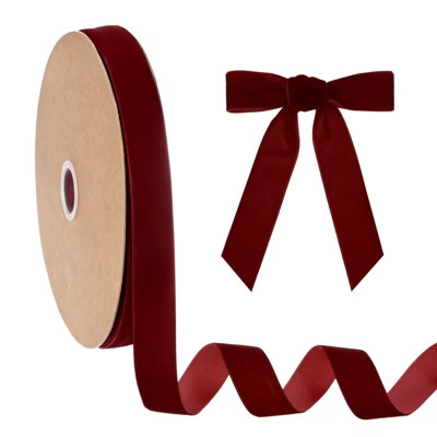 Unique Bargains Velvet Single Side Christmas Vintage Ribbon 1 Pc | Target