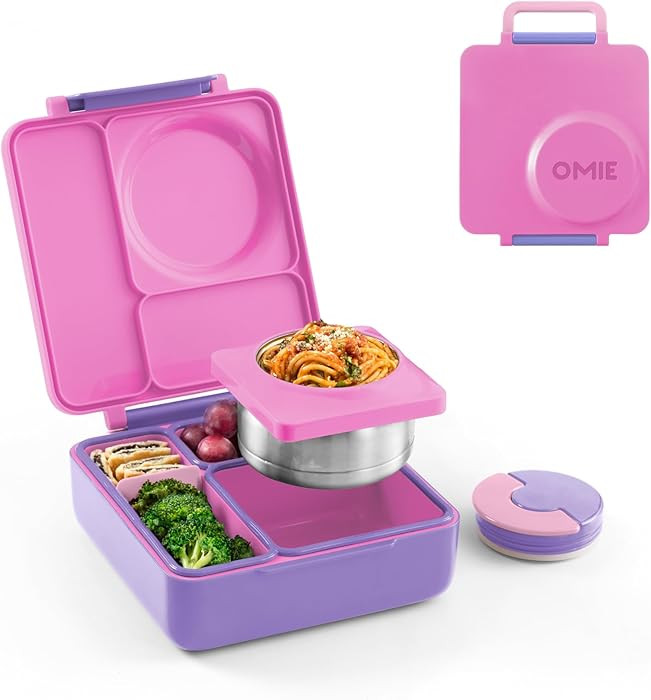 OmieBox Bento Box for Kids - Insulated Bento Lunch Box with Leak Proof Vacuum Insulated Food Jar ... | Amazon (US)
