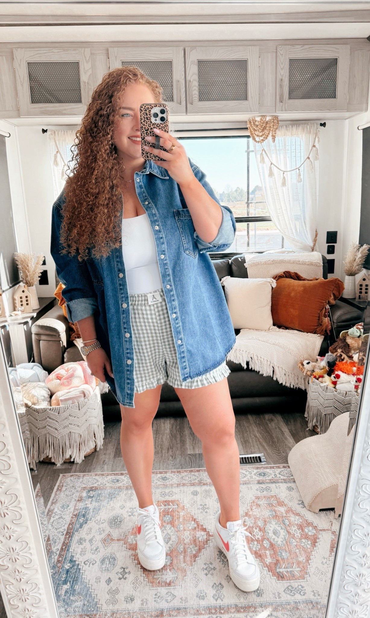 You already know I’m living in boxer shorts this season 🙈 Linking this whole comfy spring outfit 🌸Easy, lightweight, and one of those looks you’ll keep reaching for on repeat ✨ spring outfit | amazon fashion | amazon outfit | boxer shorts outfit | plaid boxer shorts | green plaid shorts | oversized denim shirt | denim button down outfit | white tank outfit | casual everyday outfit | comfy spring look | effortless style | trendy basics | spring wardrobe | capsule wardrobe | neutral outfit inspo | easy outfit idea | mom outfit | travel outfit | weekend outfit | running errands outfit | off duty look | model off duty | comfy chic | laid back style | everyday essentials | white sneakers outfit | nike sneakers outfit | affordable fashion | amazon finds | viral amazon outfits


#LTKdayinmylife #LTKMidsize #LTKootd