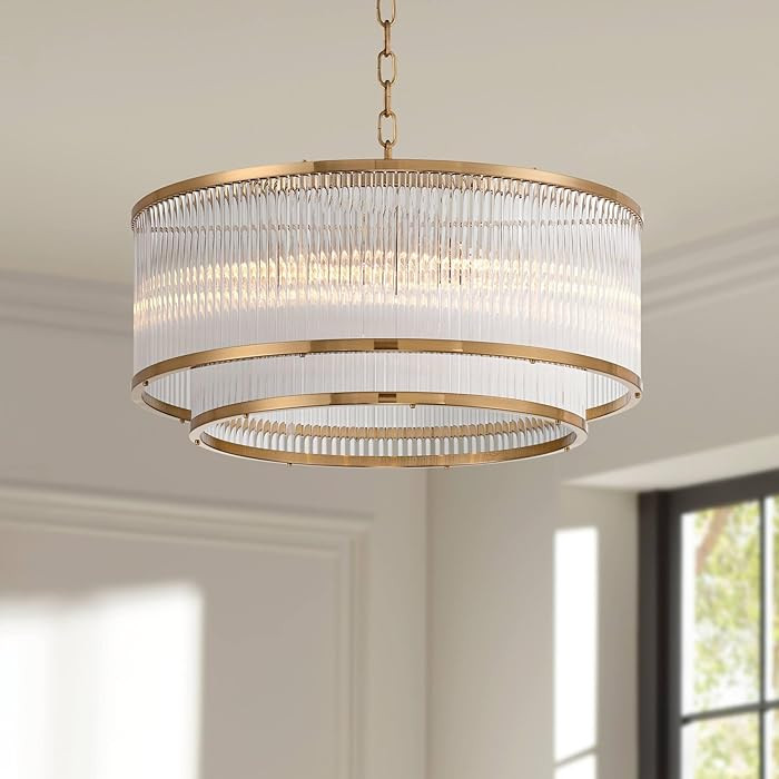 Possini Euro Design Warren 20" Modern Pendant Ceiling Light Fixture Dining Room Over Table Kitche... | Amazon (US)