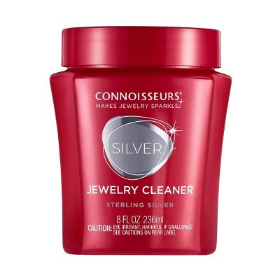Connoisseurs Silver Jewelry Cleaner: Liquid Solution with Dipping Basket for Silver Surfaces, 8 fl oz Volume | Target