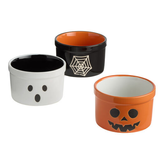 Spooky Ceramic Halloween Ramekin Set of 3 by World Market | World Market