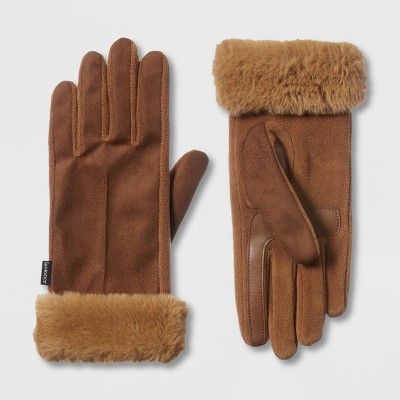 Isotoner Adult Recycled Microsuede Fur Gloves | Target