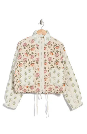 BLANKNYC Bloom Bash Quilted Bomber Jacket in Garden Party at Nordstrom Rack, Size Large | Nordstrom Rack