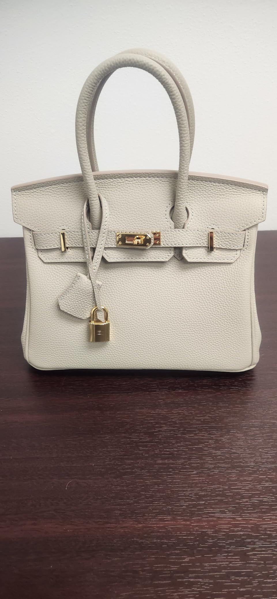 Handmade Top-Grain Leather Women's Bag with Buckle Large Capacity, Premium Texture 3-Way Carry Shoulder, Crossbody, Handheld. | Amazon (US)