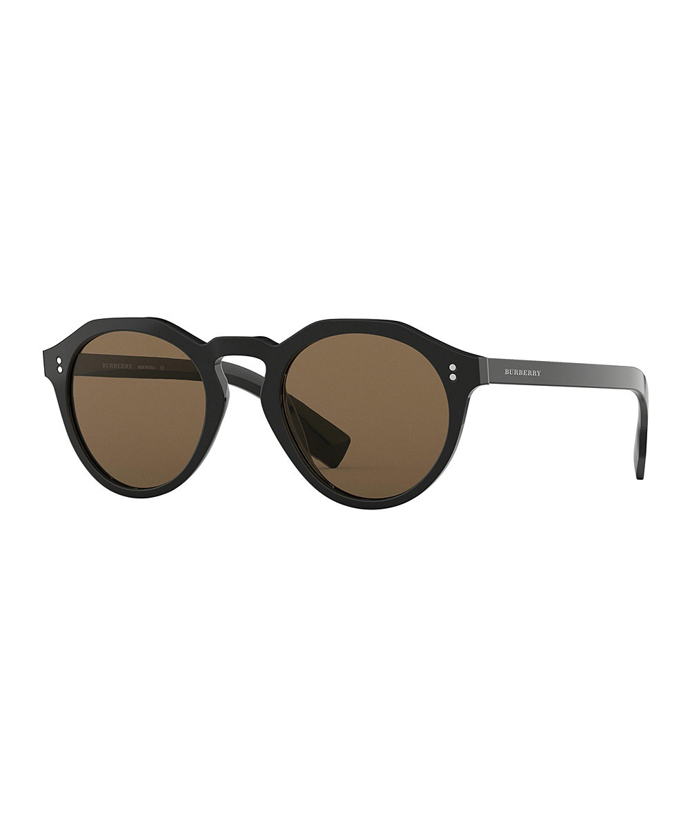 Burberry Men's Sunglasses BLACK - Black Round Sunglasses | Zulily