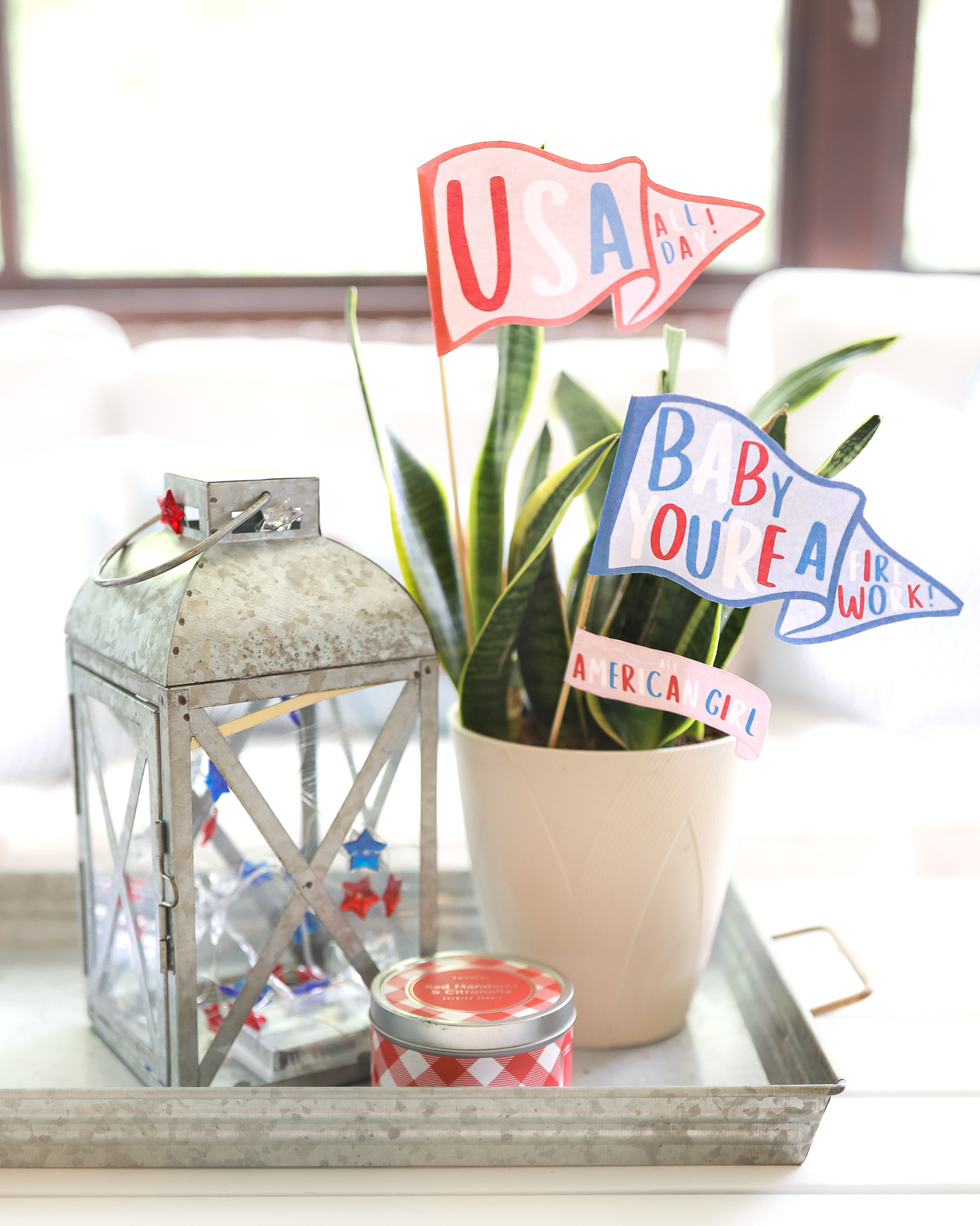 🇺🇸 One printable, endless ways to decorate! These patriotic mini pennant flags are my favorite summer holiday decorating hack. Use them as cupcake toppers, cocktail picks, charcuterie board accents, floral arrangement inserts, place card holders, and more. Just print, cut, and style for Memorial Day, the 4th of July, Labor Day, or any all-American gathering. ❤️🤍💙

#PatrioticDecor #SummerEntertaining #FourthOfJulyDecor #PartyPrintables #PatrioticParty #HostessTips 

 #LTKSeasonal #LTKHome