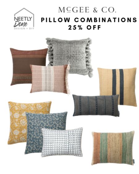Beautiful pillow combinations on sale at McGee and Co! Love the earthy tones for the fall season coming up!

#LTKhome #LTKstyletip #LTKsalealert