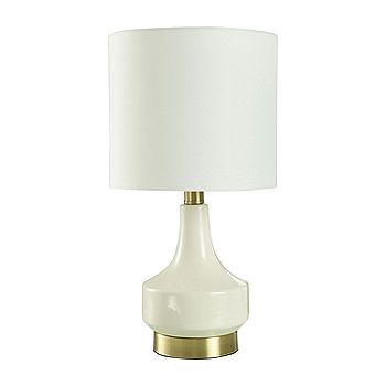 Collective Design By Stylecraft Ivory Gourd With Brass Table Lamp | JCPenney
