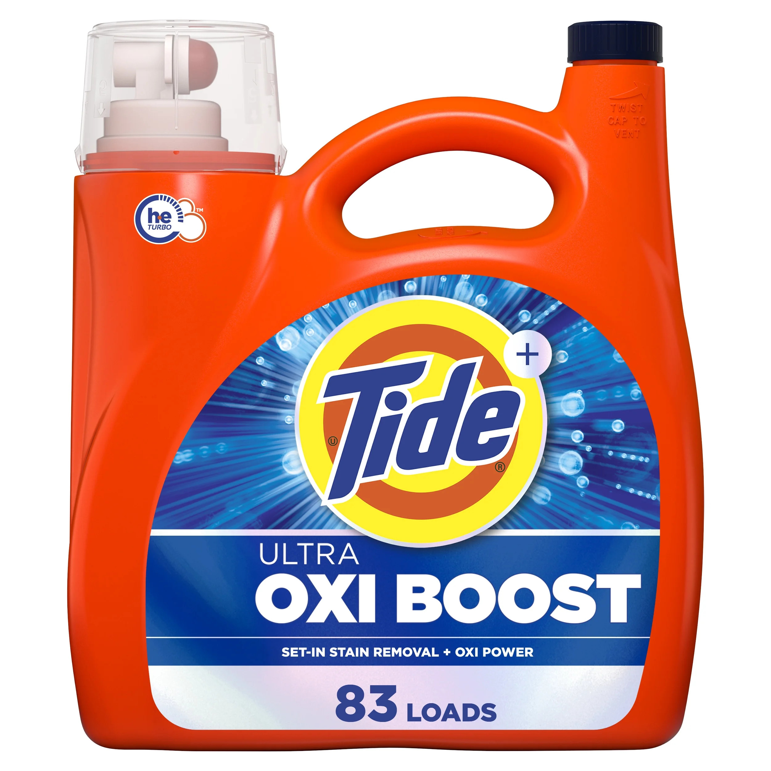 Tide Ultra Oxi Boost Laundry Detergent Liquid, Stain Removing, 117 fl oz, 83 Loads | Walmart (US)