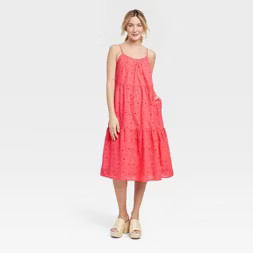 Women's Sleeveless Eyelet Tiered Dress - Universal Thread™ | Target