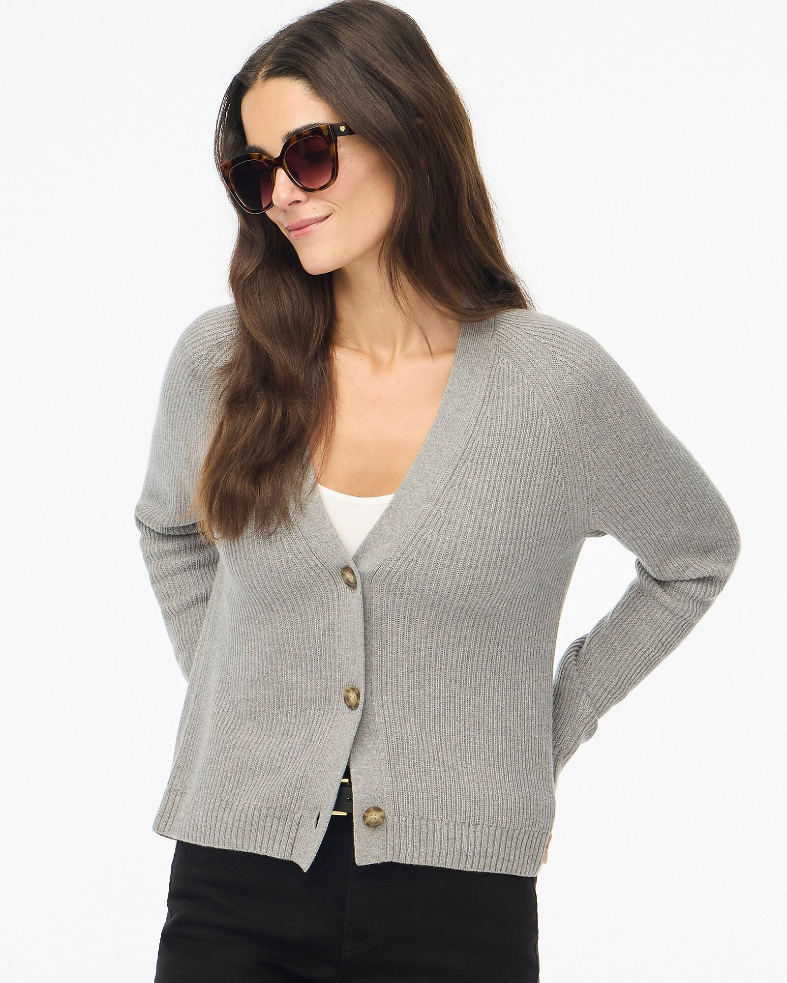 Cotton-blend cardigan sweater | J.Crew Factory