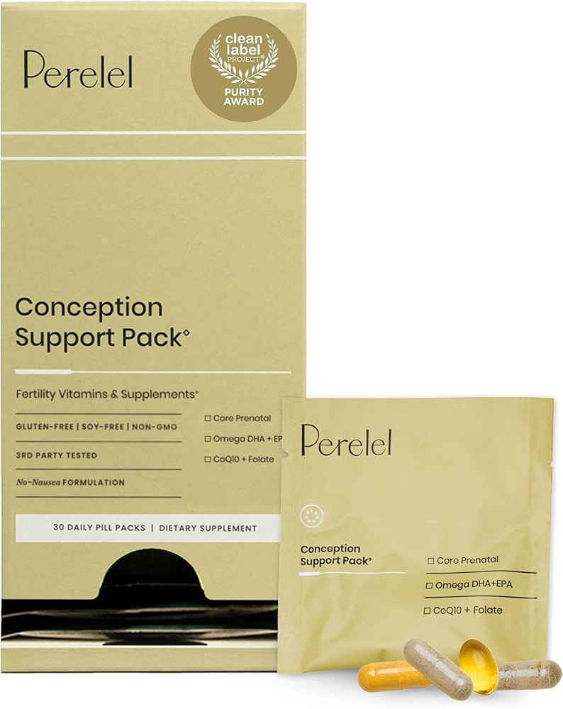 Perelel Conception Support Pack, Prenatal Multivitamin with DHA Omega 3, COQ10 & Folate, Supports... | Amazon (US)