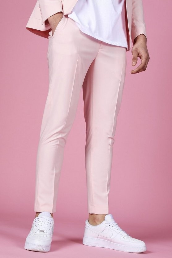 Skinny Plain Cropped Suit Pants | Boohoo.com (US & CA)