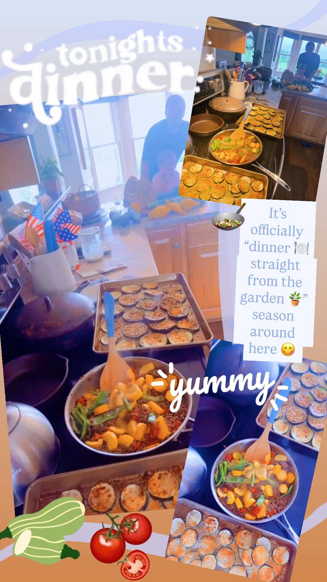 It’s officially “dinner 🍽️ straight from the garden 🪴” season around here 😋