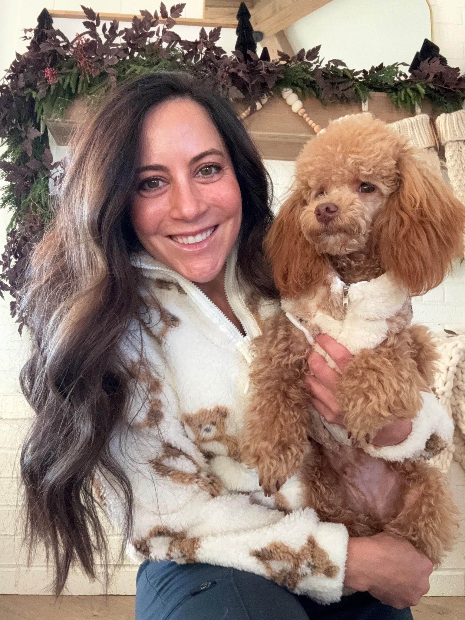 Matching Teddy outfit with your pup or kitty! So soft and so warm!! 

This jacket is under $12!!! I’m 5’1” wearing size small.  My dog is 8lbs wearing a size medium for the length.  

#dogmom #dogoutfit #matchingoutfits #dogmomlife #ltkmomlife 

#LTKGiftGuide #LTKootd #LTKSaleAlert