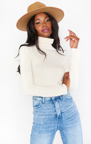 Danica Turtleneck ~ Cream Rib Knit | Show Me Your Mumu