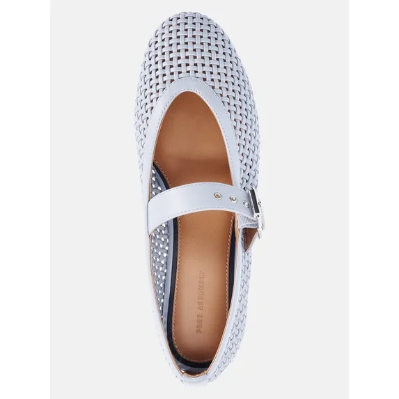 Free Assembly Women's Woven Mary Jane Ballet Flats | Walmart (US)