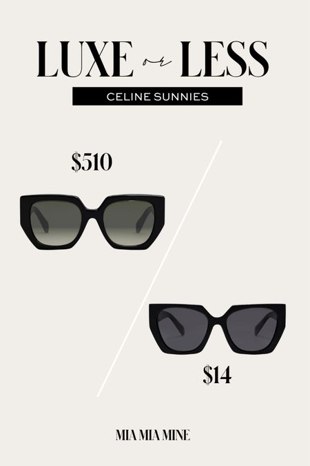 Save or splurge Celine sunglasses
Amazon designer inspired sunglasses 

#LTKFindsUnder100 #LTKStyleTip #LTKFindsUnder50