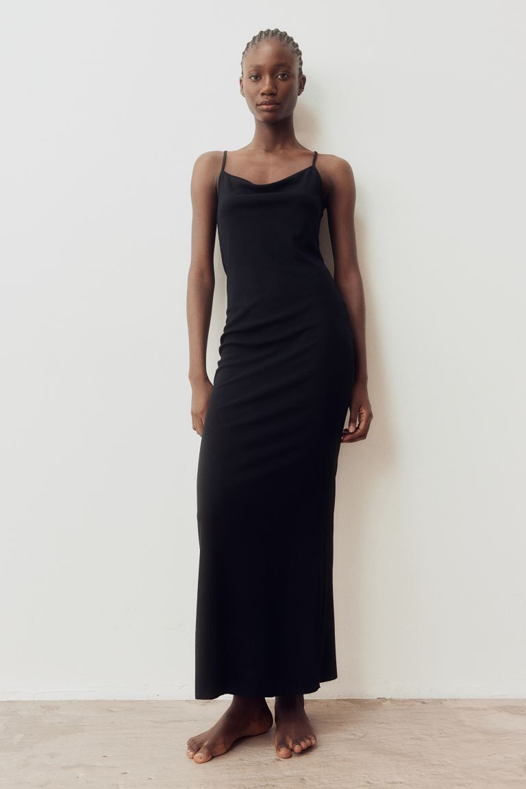 Ribbed Dress - Black - Ladies | H&M US | H&M (US + CA)
