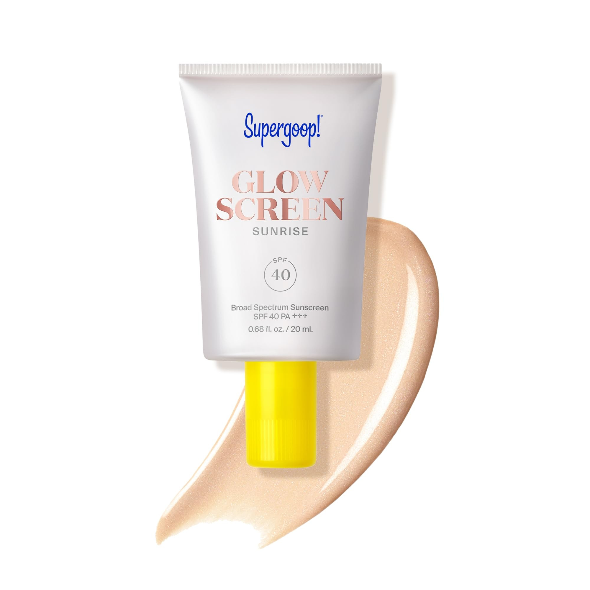 Supergoop! Glowscreen SPF 40, Sunrise (Champagne Glow) - 20 mL - Glowy Primer + Broad Spectrum Ti... | Amazon (US)