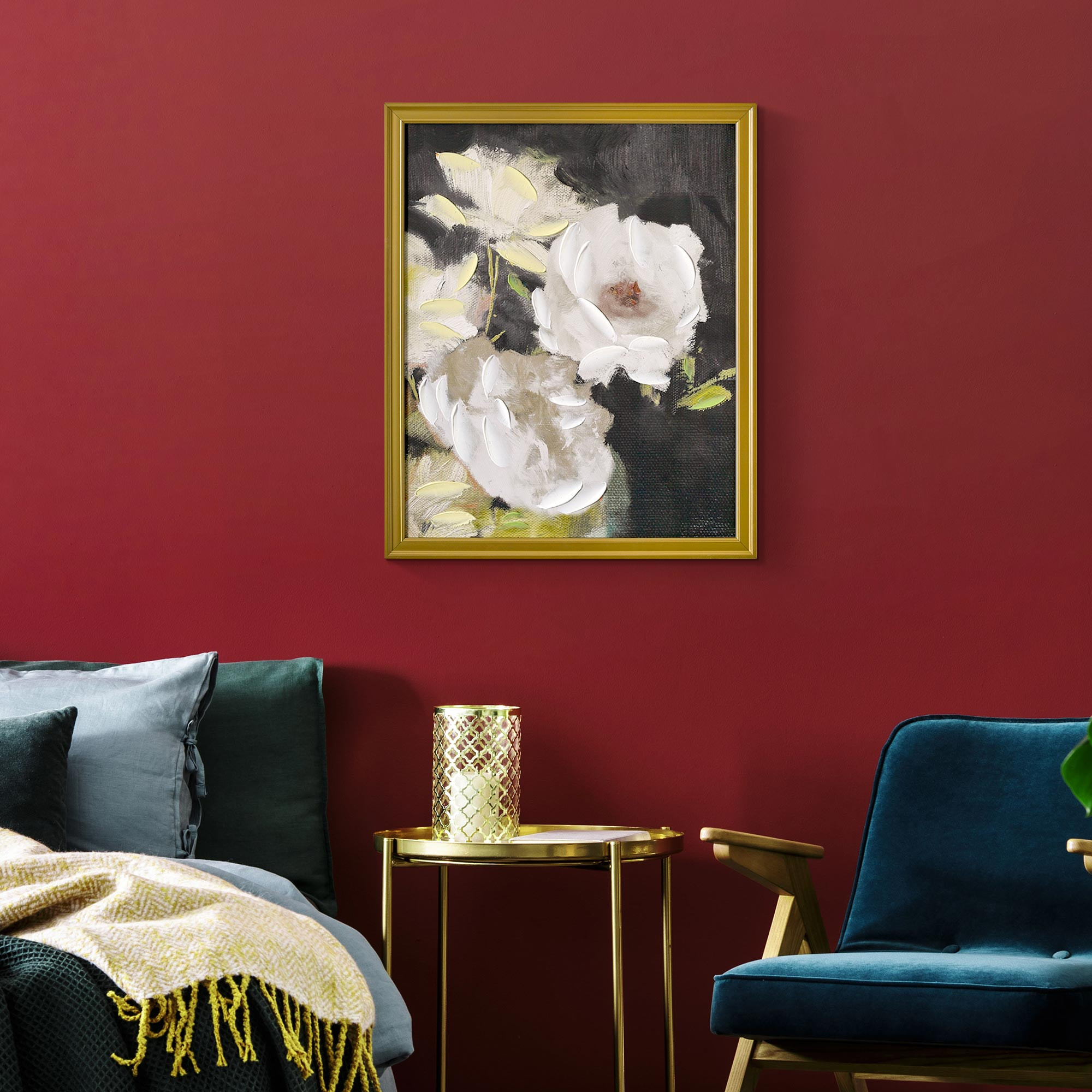 Beautiful White Florals Wall Art by Drew Barrymore 16" X 20" | Walmart (US)