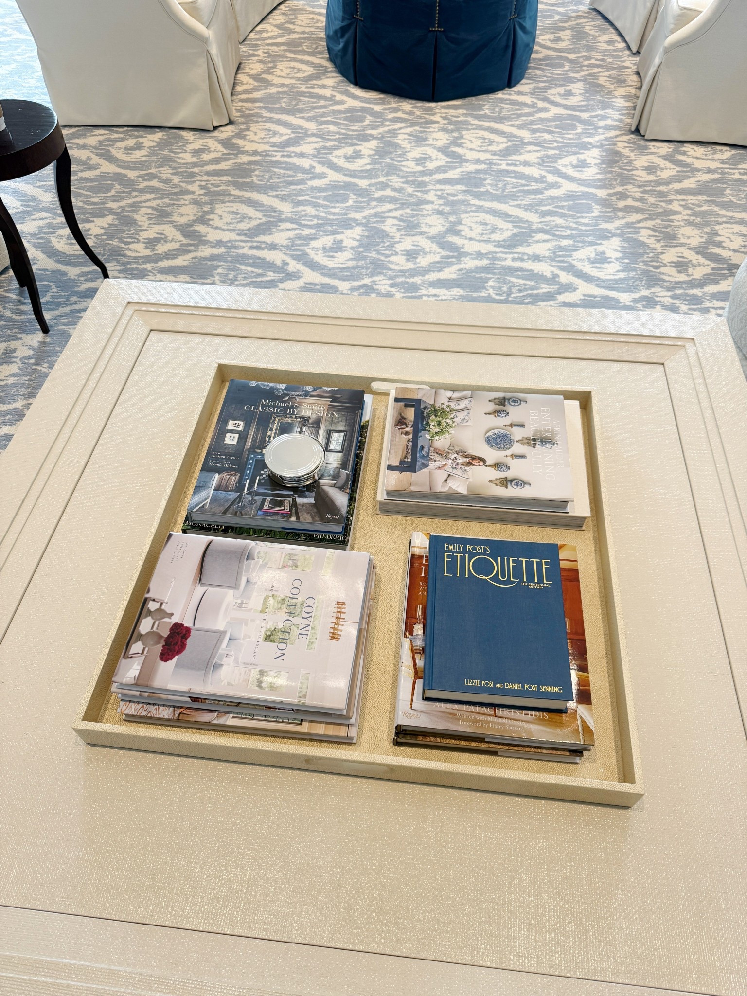 Sharing the links to my mother’s coffee table books in her living room! 📚