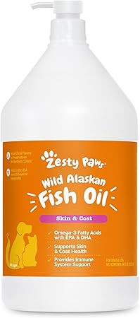 Zesty Paws Wild Alaskan Fish Oil for Dogs & Cats - Pollock & Salmon Oil Blend - Omega 3 Fatty Aci... | Amazon (US)