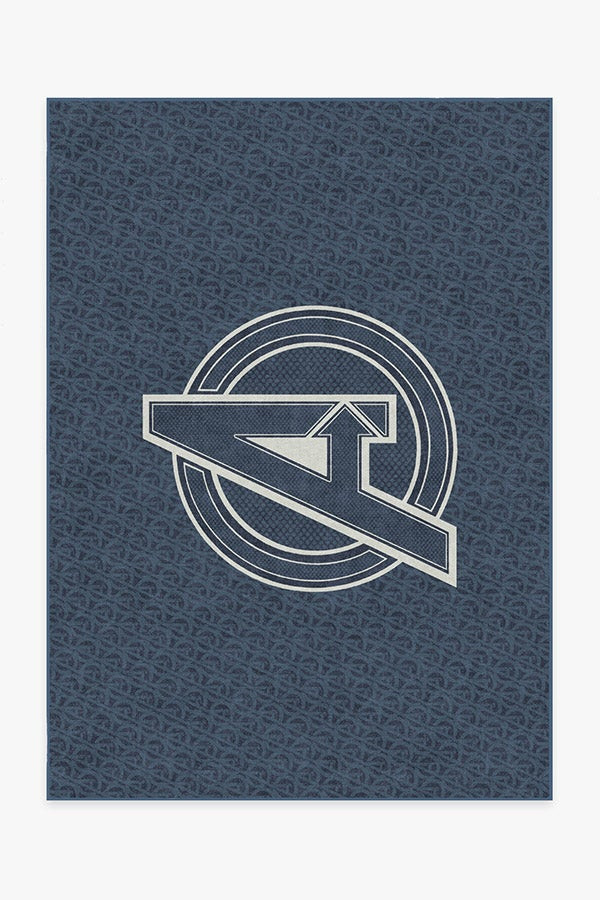 Avengers Logo Slate Blue Rug | Ruggable