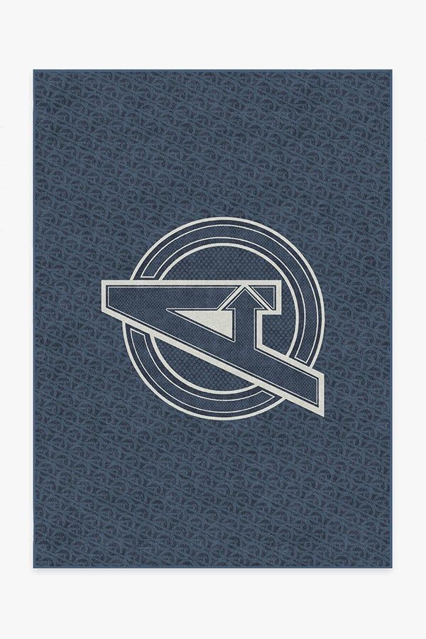 Avengers Logo Slate Blue Rug | Ruggable