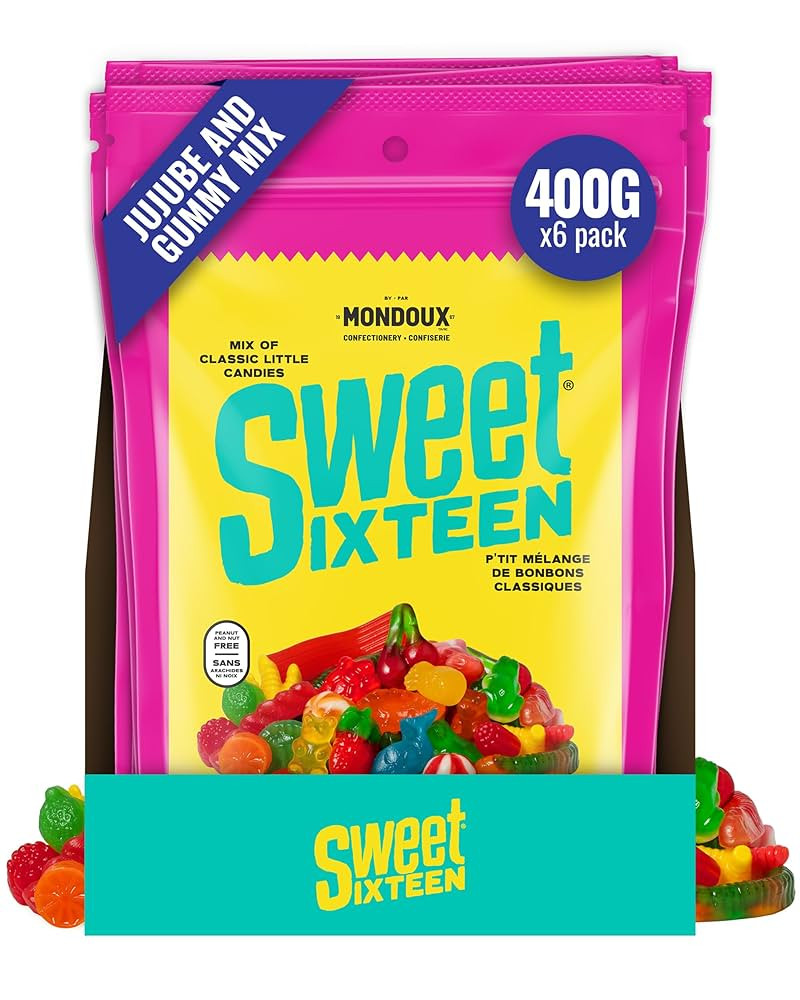 Sweet Sixteen Jujube & Gummy Candies – Classic Mix of Sweet Gummies and Jujubes – 6 packs x 4... | Amazon (CA)
