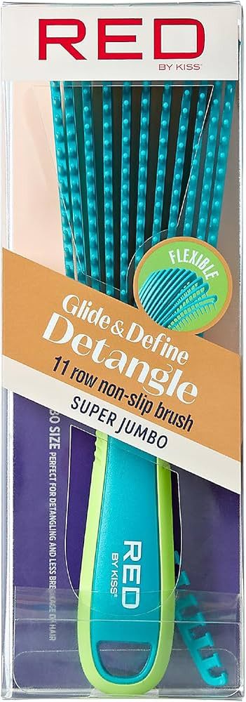 Red by Kiss Glide & Define Non-Slip Detangling Brush for Natural Hair (Super Jumbo) | Amazon (US)