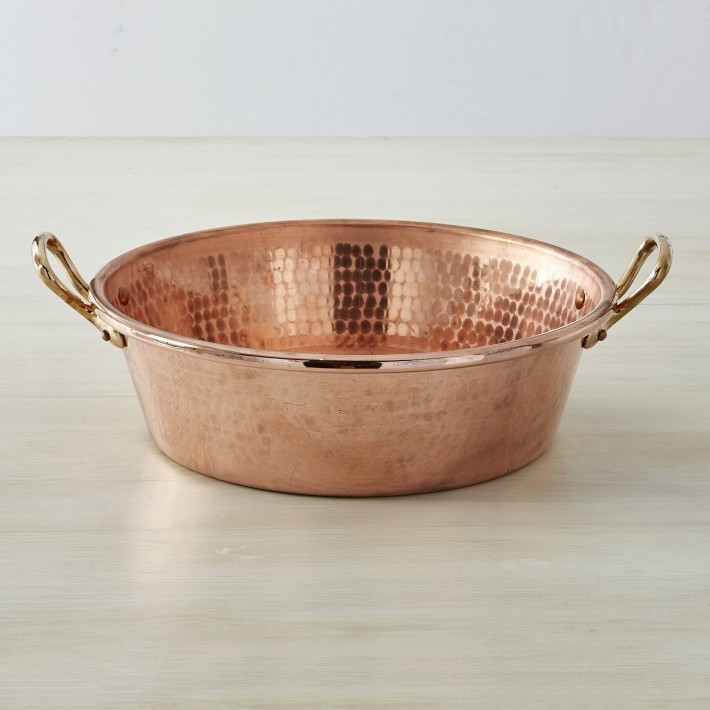 Mauviel Hammered Copper Jam Pan | Williams-Sonoma
