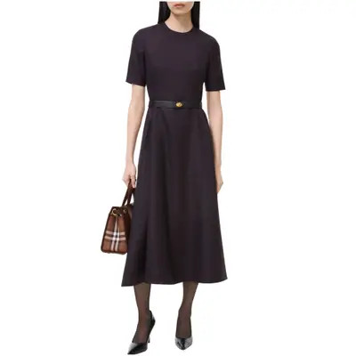 Belted Check Wool Dress | Nordstrom