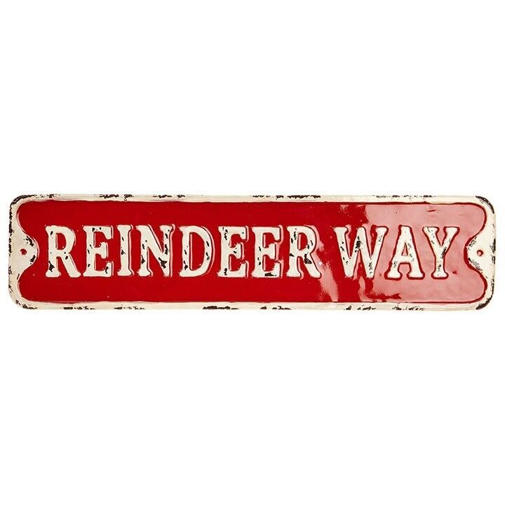 RAZ Imports Raz 20" Reindeer Way Metal Christmas Sign 3836339 for sale online | eBay | eBay US
