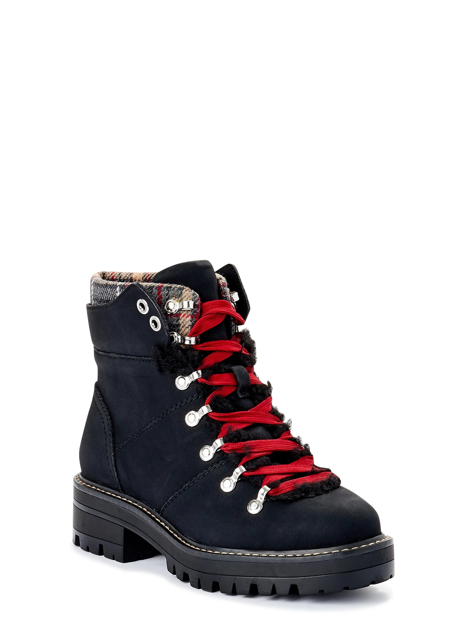 Time and Tru Women's Cozy Hiker Boot (Wide Width Available) - Walmart.com | Walmart (US)