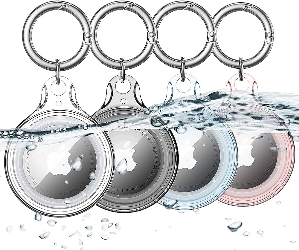 COOLQO IPX8 Waterproof Compatible with Apple AirTag Holder Keychain Case Hard PC Plastic Air Tag ... | Amazon (US)