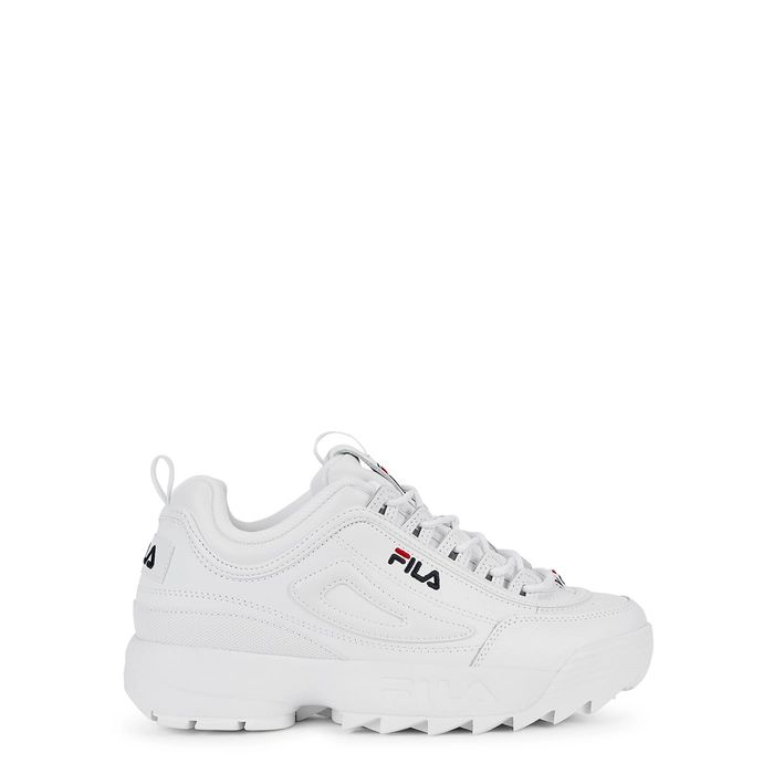 Fila Disruptor II White Leather Sneakers | Harvey Nichols (Global)