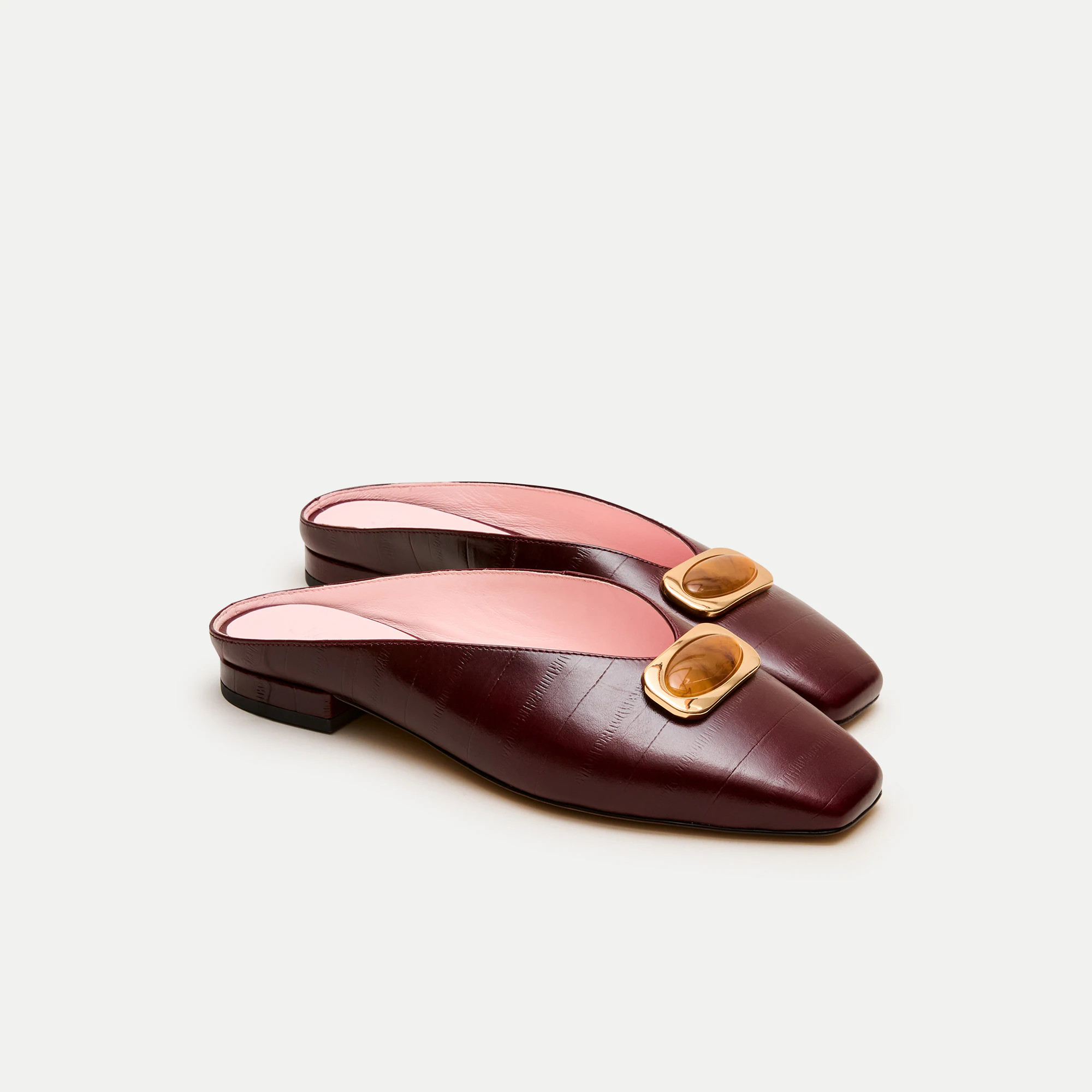 Sophie ballet mules in eel-embossed leather | J. Crew US