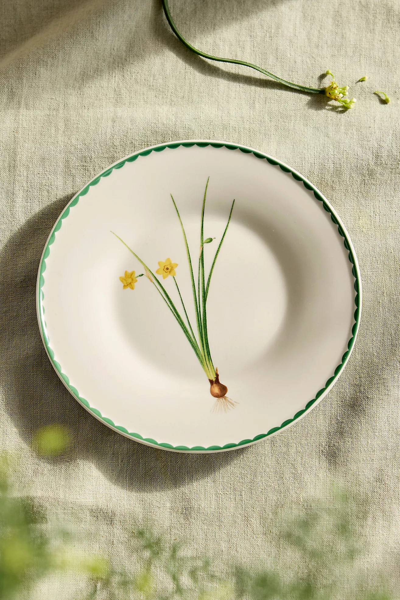 Spring Botanical Stoneware Plate | Anthropologie (US)