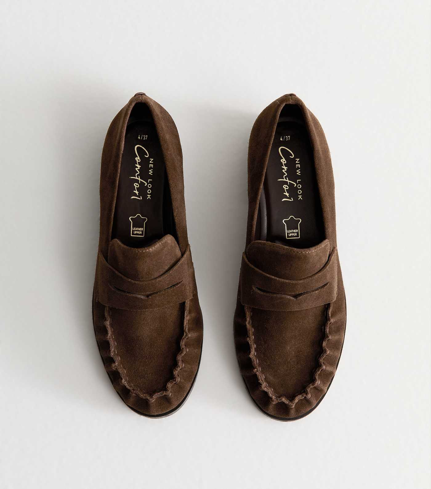 Brown Suede Almond Toe Loafers | New Look | New Look (UK)