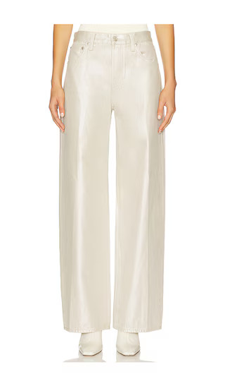 Tate High Rise Bowed Wide Jeans in Champagne Luster | Revolve Clothing (Global)
