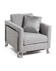 Linen Blend Open Framework Accent Chair | Chairs & Seating | Marshalls | Marshalls
