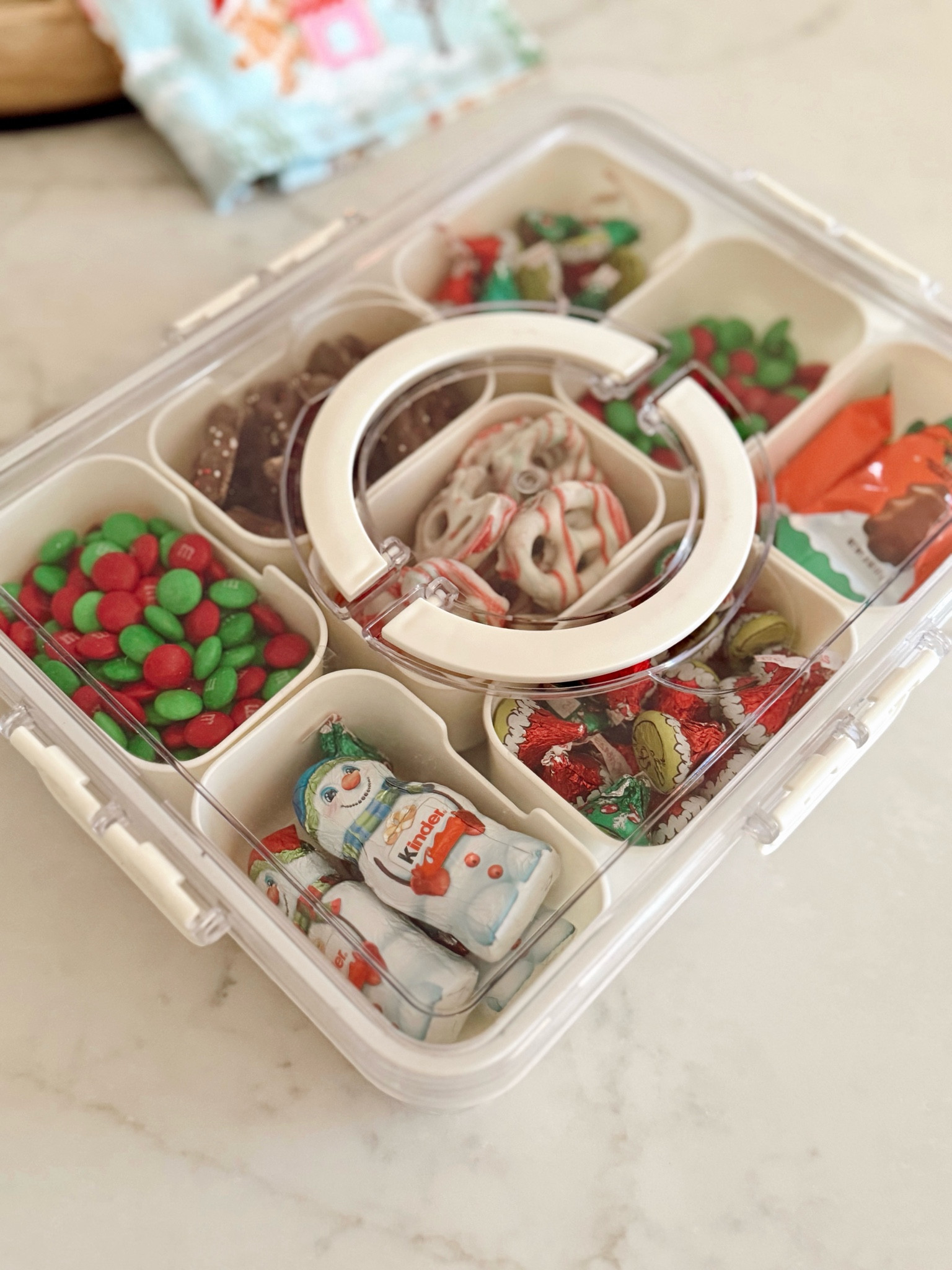 Christmas snack box! So easy to throw this together and take on road trips or your next movie night  

#LTKFamily #LTKHoliday #LTKSeasonal