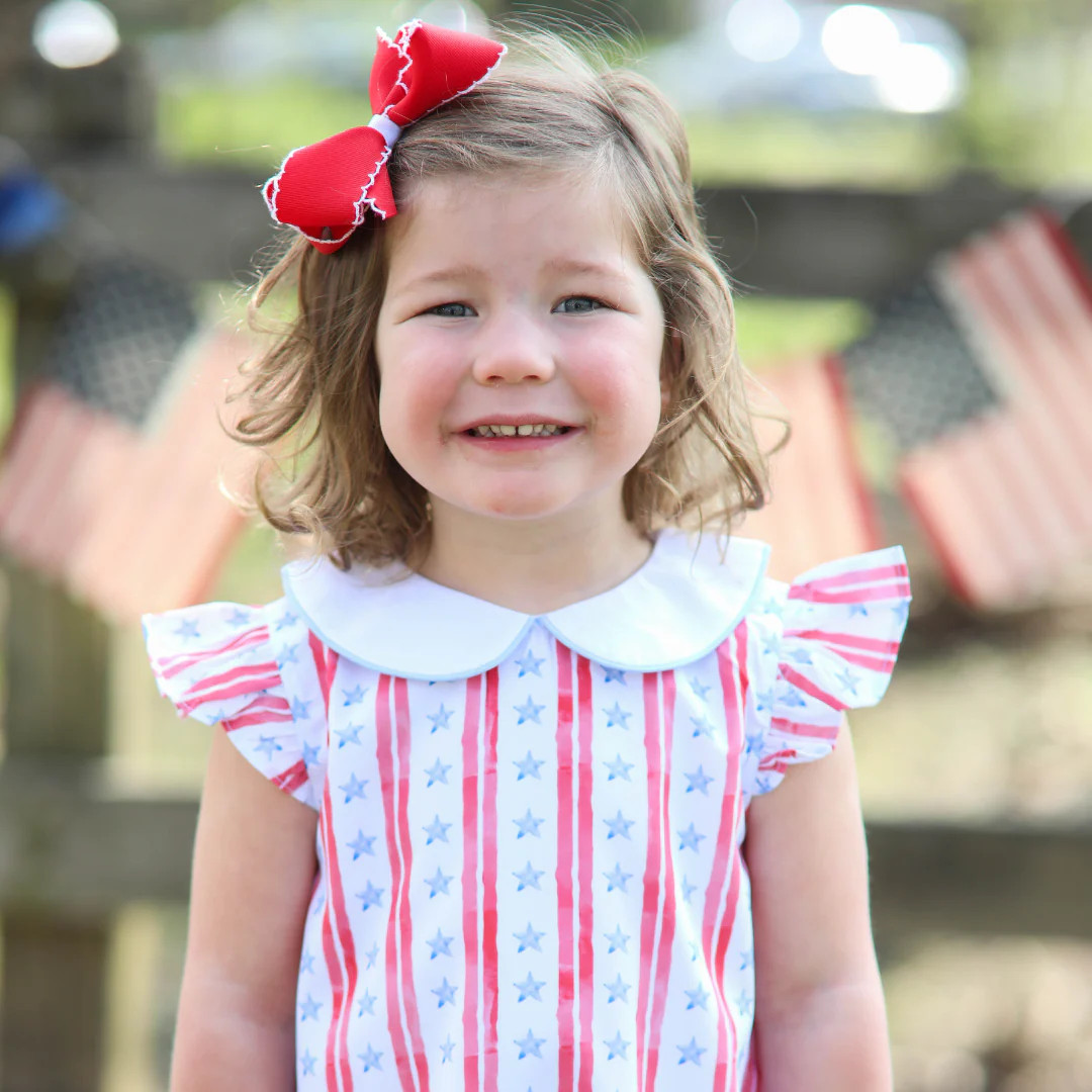 Girls Patriotic Stars Bubble | The Bella Bean