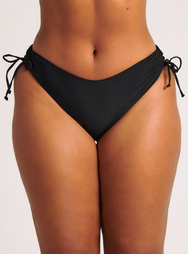 Ibiza bikini ruched side briefs - Black | Boux Avenue (UK)