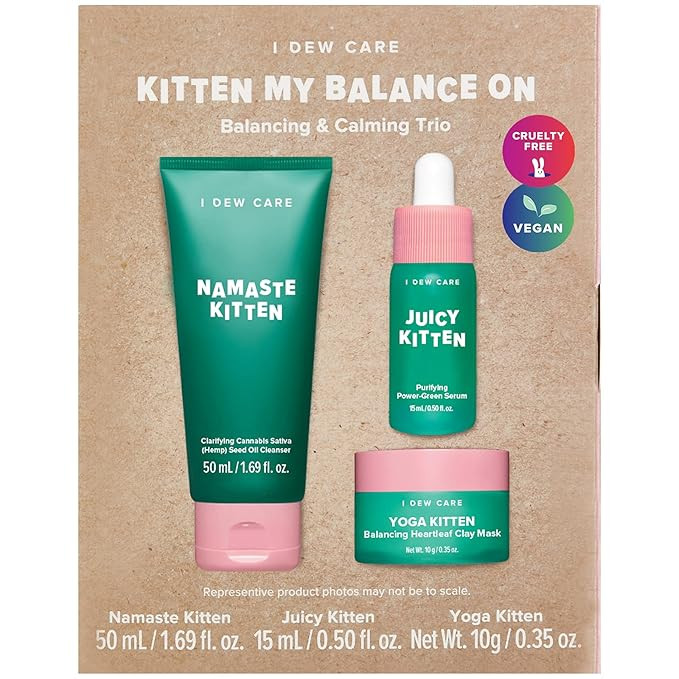 I DEW CARE Kitten My Balance On I Serum, Foam Cleanser, Wash-off Mask Set | Korean Skincare Facia... | Amazon (US)