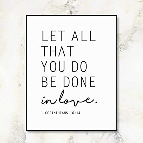 Let All That You Do Be Done in Love, Bible Verse Print, 1 Corinthians 16 14, Scripture Wall Art, ... | Amazon (US)