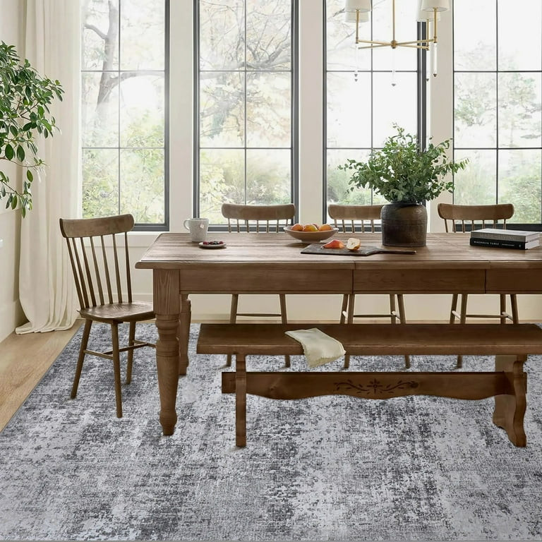 BERTHMEER 8' x 10' Gray Abstract Area Rugs for Living Room Bedroom Dining Room Office Farmhouse D... | Walmart (US)