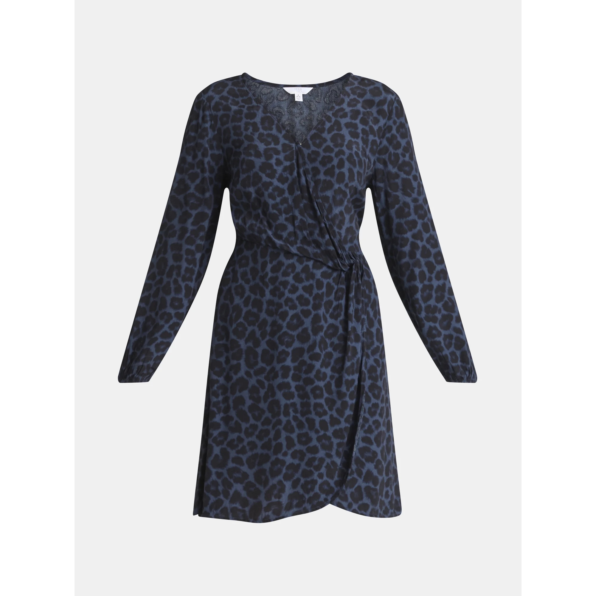 Time and Tru Women's Wrap Mini Dress, Sizes XS-XXXL - Walmart.com | Walmart (US)